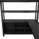 preview thumbnail 9 of 14, Full Size Loft Bed with Storage Cubes and Shelves,Metal Loft Bed with Wardrobe And L-shaped Desk