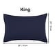 preview thumbnail 45 of 46, 2 Pcs Zippered Pillowcases, Brushed Microfiber Pillow Case Cover King(20"x36") - Navy Blue