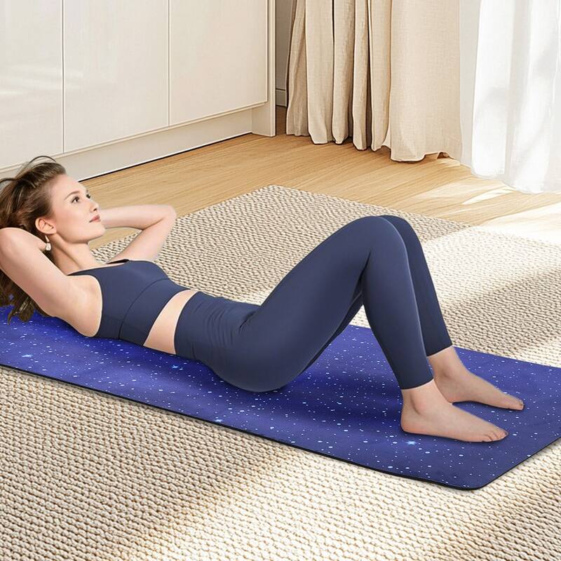 Printed TPE Yoga Mat, Non-Slip, 72"x24" for Pilates, Fitness
