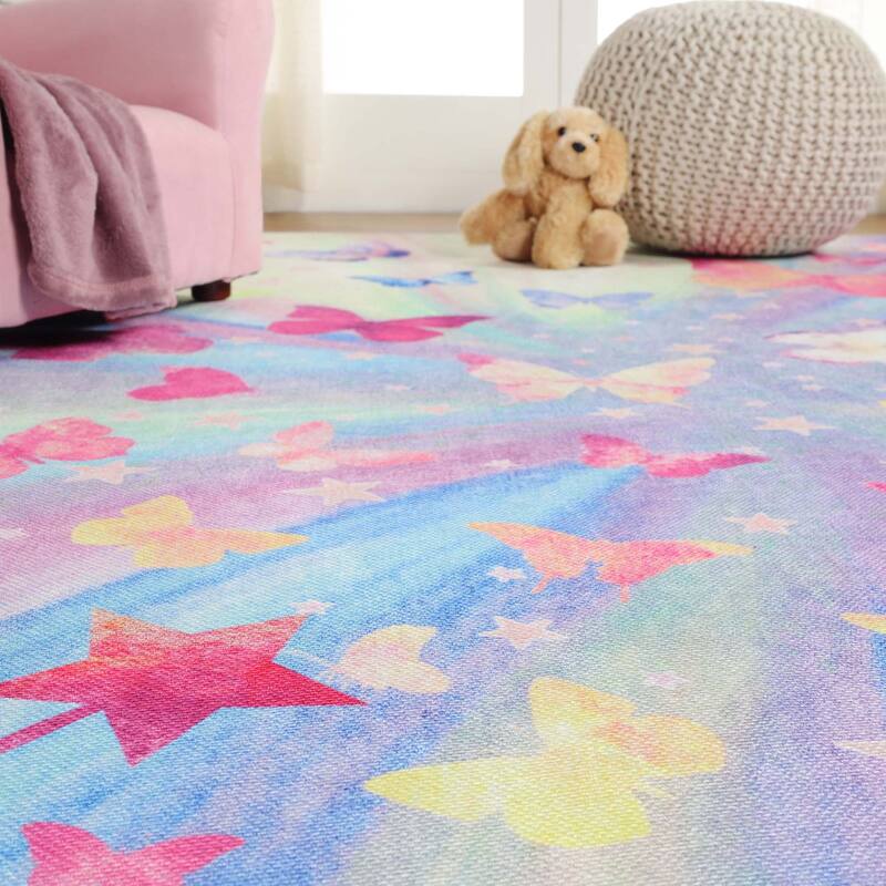 Superior Butterfly Kids Indoor Area Rug