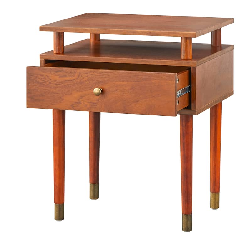 Simple Living Margo Mid-Century One Drawer Side Table