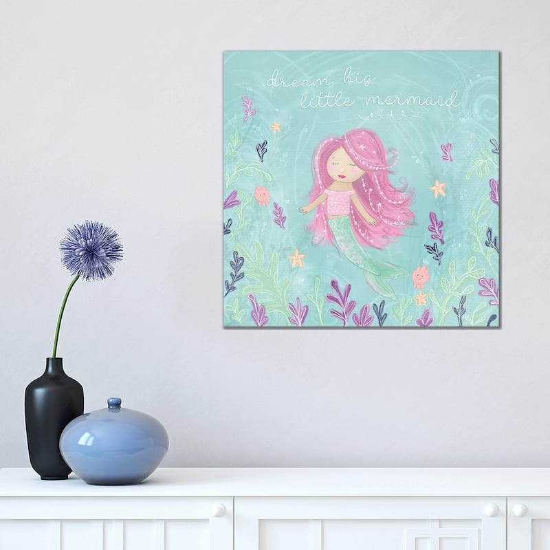 iCanvas "Mermaid and Octopus I" by hartworks Canvas Print - 18x18x1.5