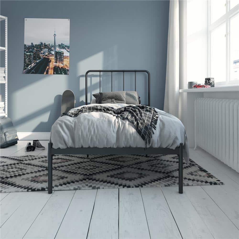 Porch & Den Alderview Minimalist Modern Metal Platform Bed