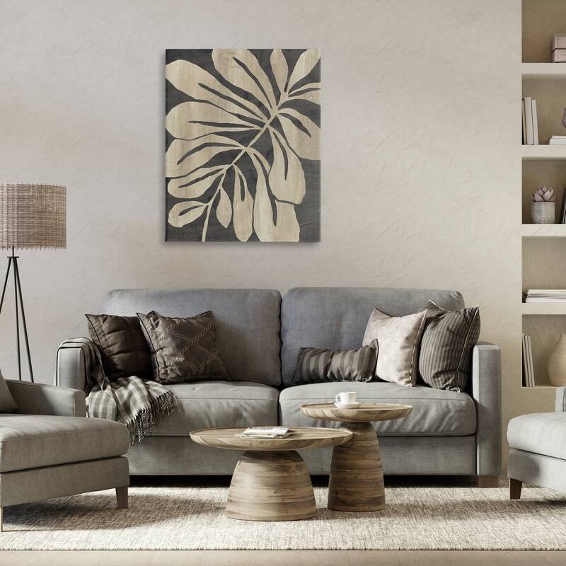Stupell Natural Leaf Impression Canvas Wall Art Design By June Erica Vess