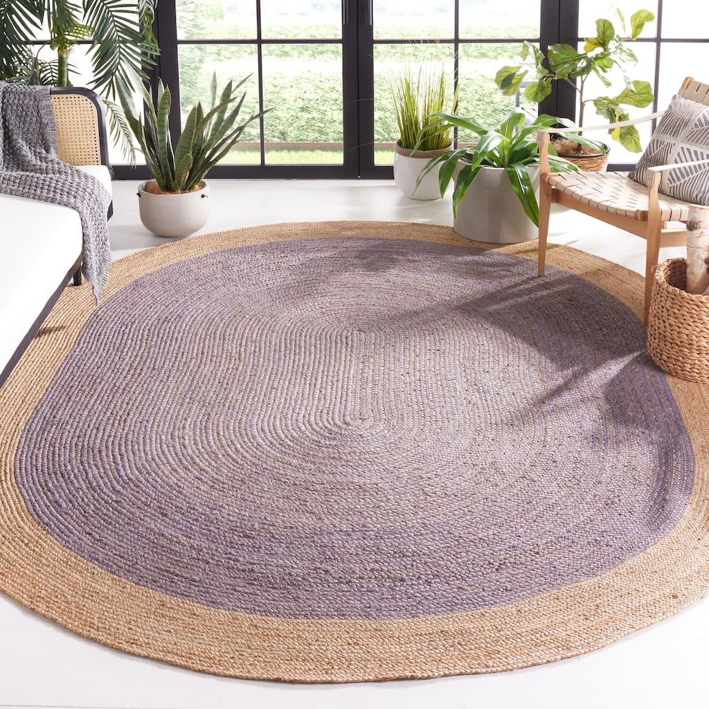 SAFAVIEH Handmade Natural Fiber Jolette Bordered Round Jute Rug