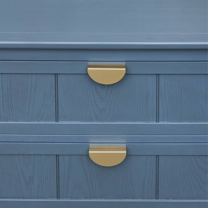 American Style 3-Drawer Vertical Chest Cabinet with Golden Handle for bedroom, living room