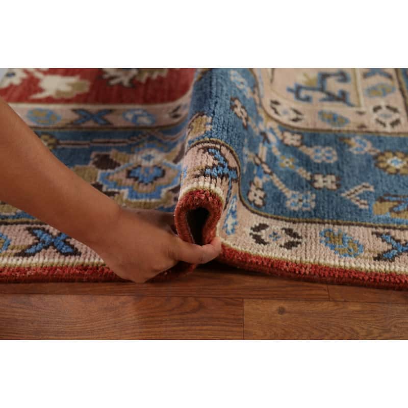Oushak Oriental Area Rug Hand-Knotted Wool Carpet - 8'1"x 9'11"
