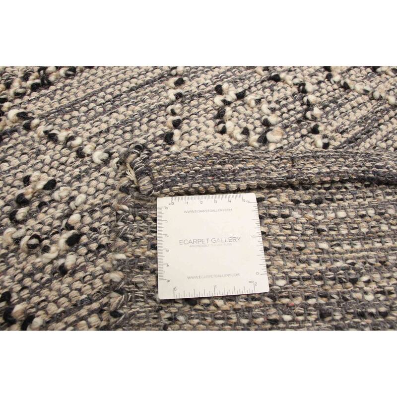 ECARPETGALLERY Braid weave Sienna Khaki Wool Rug - 6'1 x 9'3