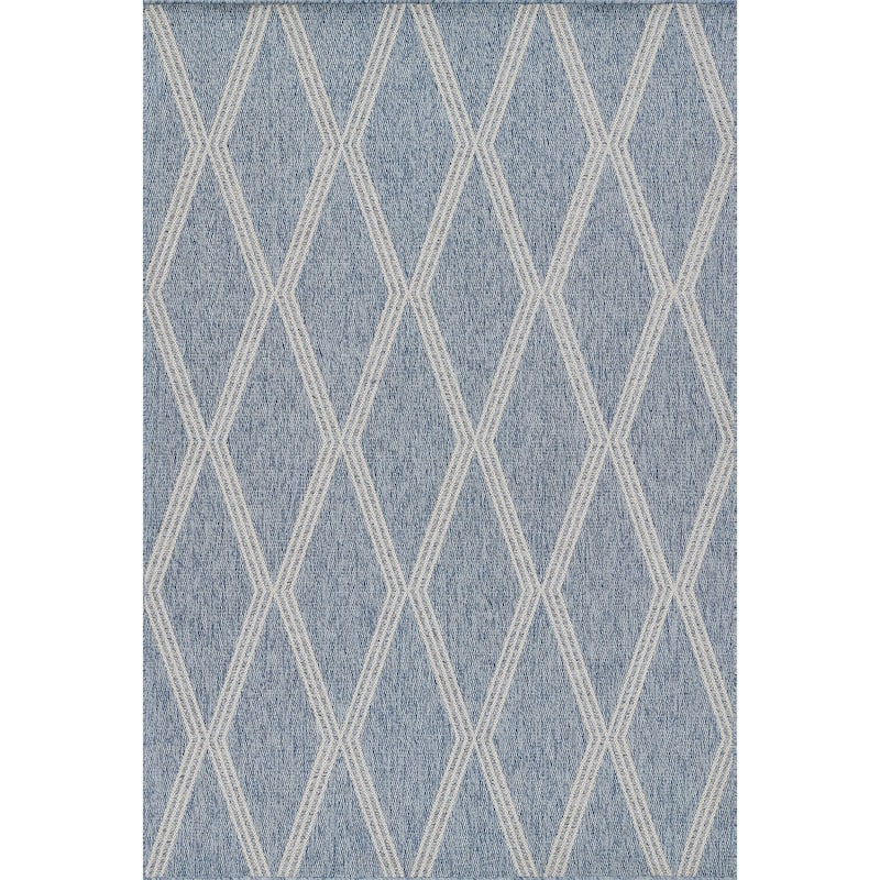 Momeni Hampton Diamond Trellis Indoor/Outdoor Area Rug - 4'1" X 6' - Blue