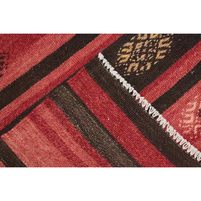 Hand Woven Oriental 100% Wool Carpet Southwestern Tribal Multi-Colored Kilim Area Rug - 9' 9'' X 5' 11''