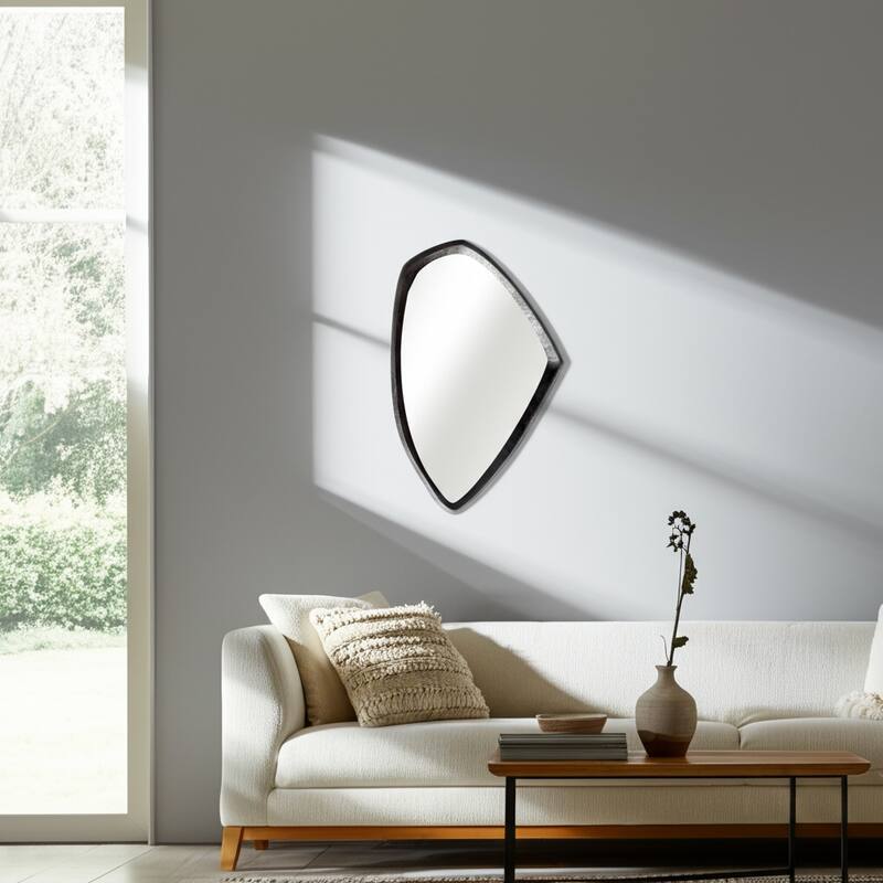 Metal Aluminum Wall Mirror Sculptural Modern Edge - 35" Bronze - 21.25" x 1" x 34.5"