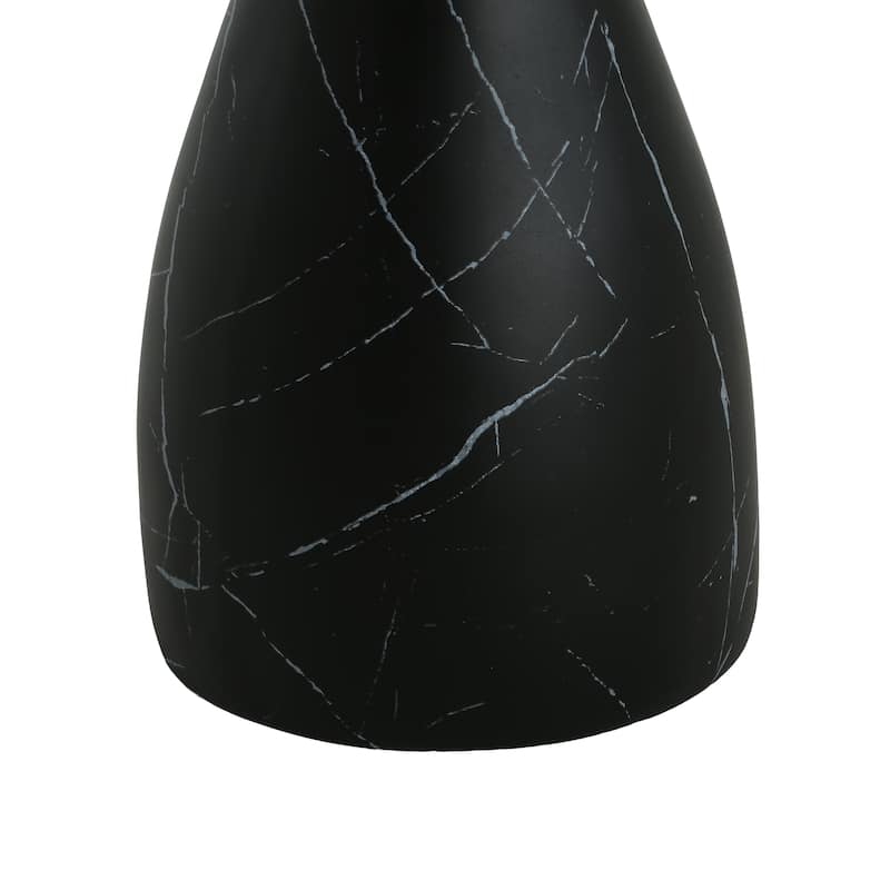 Roomfitters Outdoor MGO Side Table, Lightweight End Table with Black Marble Effect