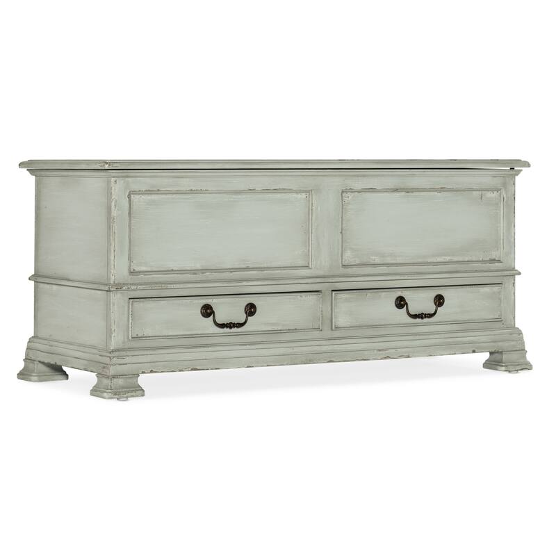 Hooker Furniture 6750-50007 Charleston 50" Wide Maple Trunk with Lift - Haint Blue - Haint Blue