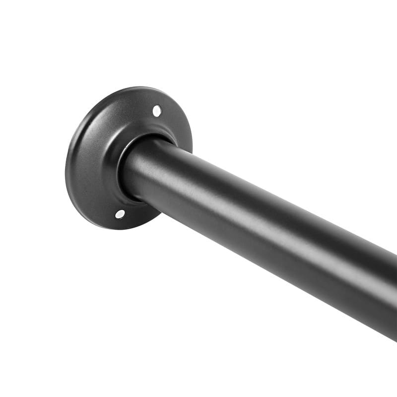 Utopia Alley Rustproof L-Shaped Corner Rod Vertical Ceiling Support Bar, Black