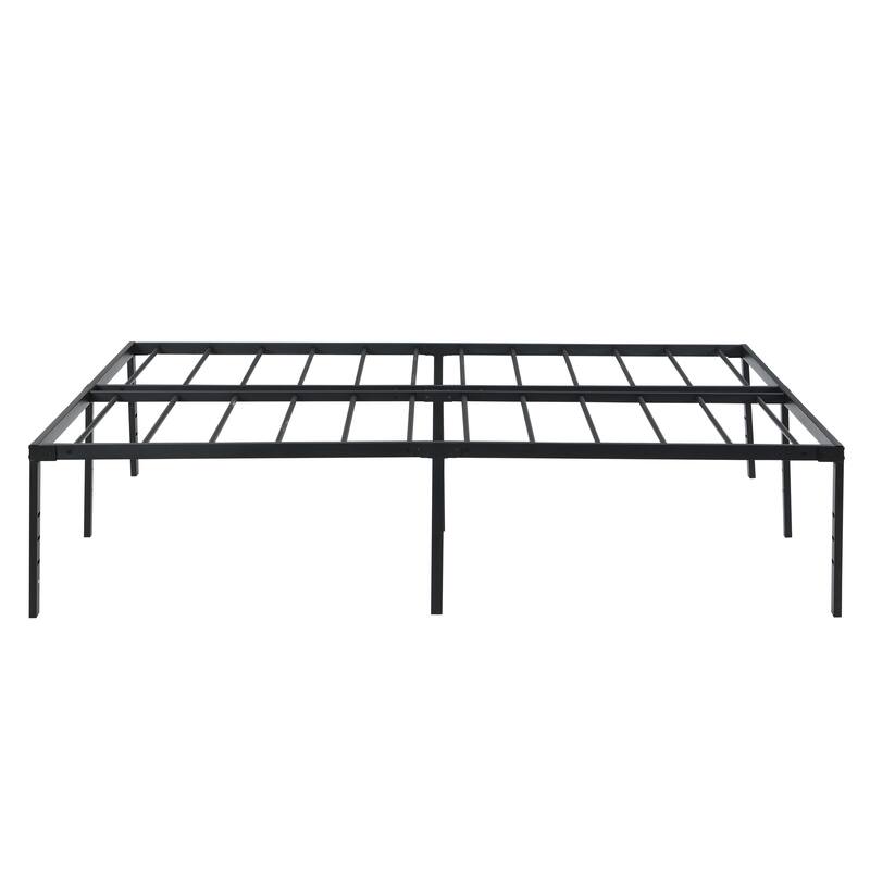 Full Size Heavy Duty Metal Bed Frame, Quick Assembly, No Noise, Black