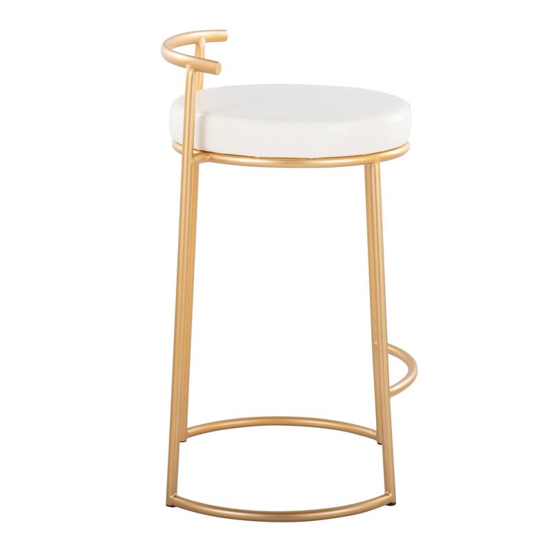 Silver Orchid Forrest Round Fixed-Height Counter Stool (Set of 2)