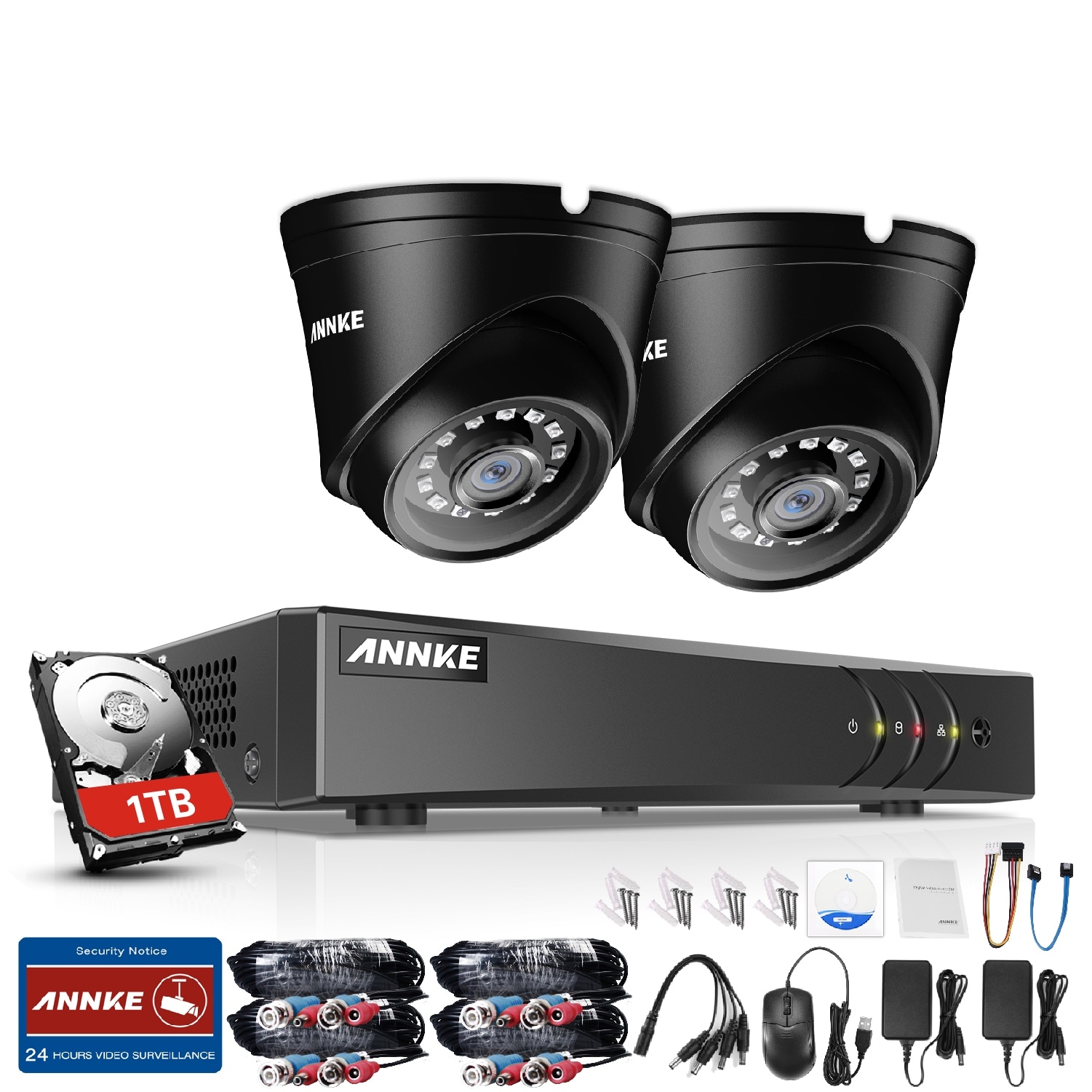 ANNKE 1080P HD CCTV CAMERA SYSTEM 8CH 1080P LITE SECURITY SYSTEM KIT