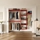 preview thumbnail 1 of 10, John Louis Home 12in Deep Solid Wood Simplicity Organizer Red Mahogany
