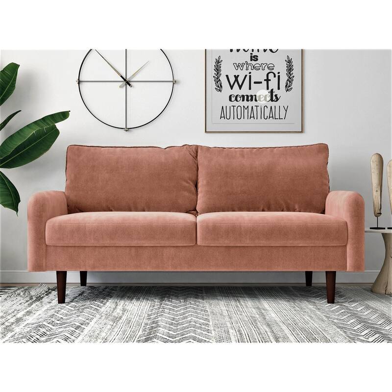 Devaney Velvet 71.6" Round Arms Sofa - Pink
