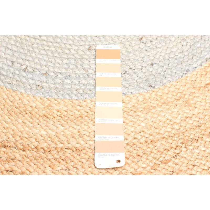 ECARPETGALLERY Braided Weave Palas Denizli Tan Jute Rug - 3'10 x 3'10