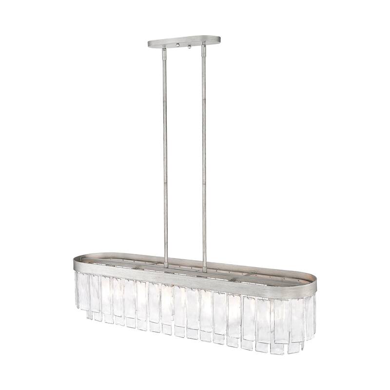 Golden Lighting 1768-LP HWG Ciara 6 Light 42" Wide Linear Pendant