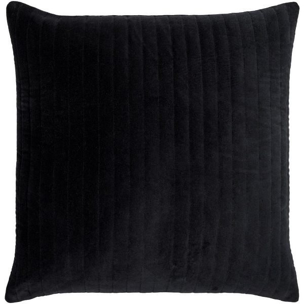 slide 2 of 3, Fredy Modern Solid Color Pillow 18"L x 18"W - Cover Only - Black