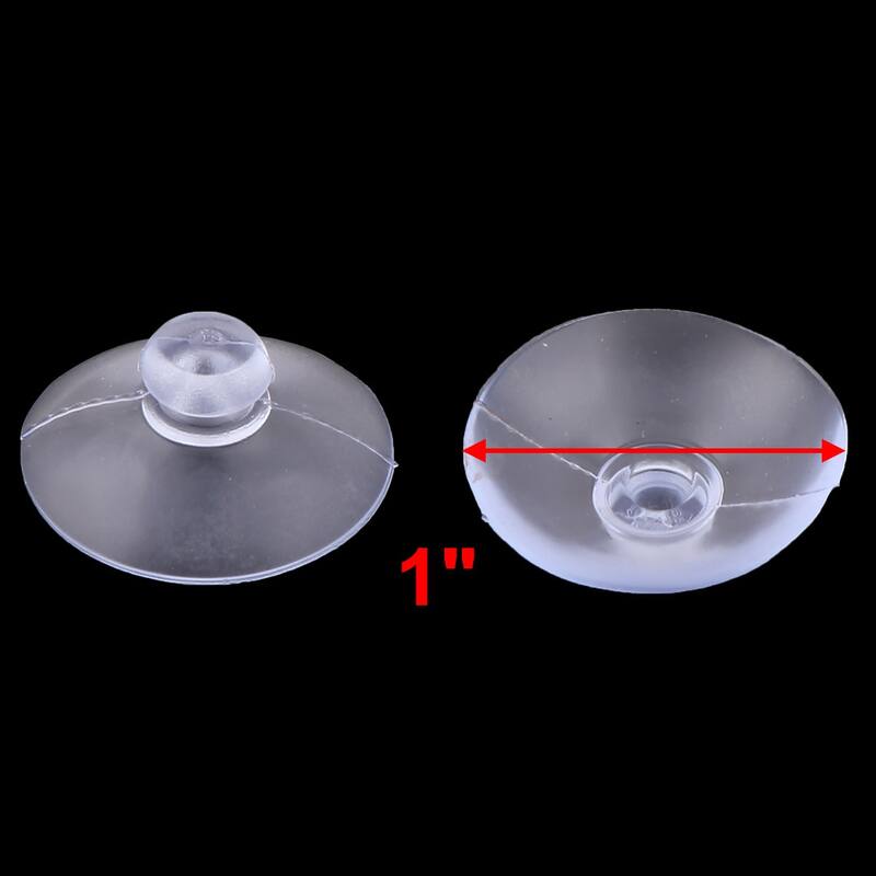 60pcs Rubber Fish Tank Glass Mounted Suction Cups Sucker Pad 1"Dia - Clear - 0.4" x 1"(H*D)