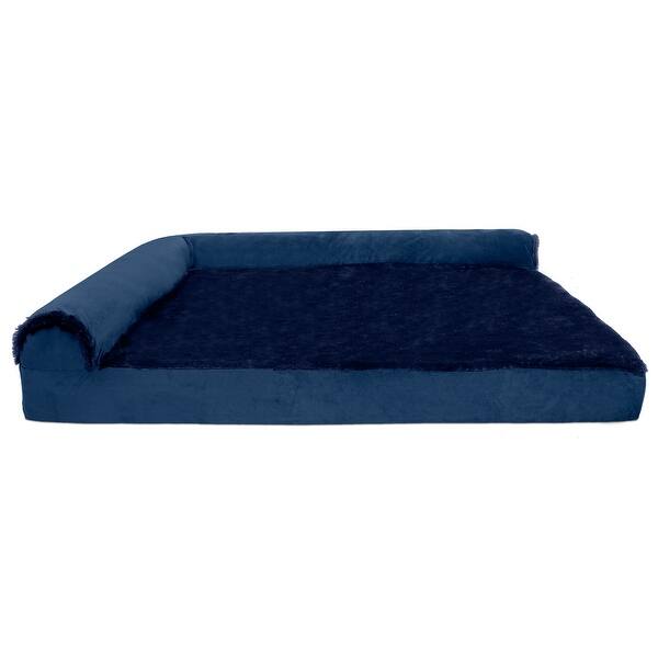 Shop Furhaven Pet Bed Plush Velvet Cooling Gel Deluxe Chaise Lounge Dog Bed Overstock 23620000