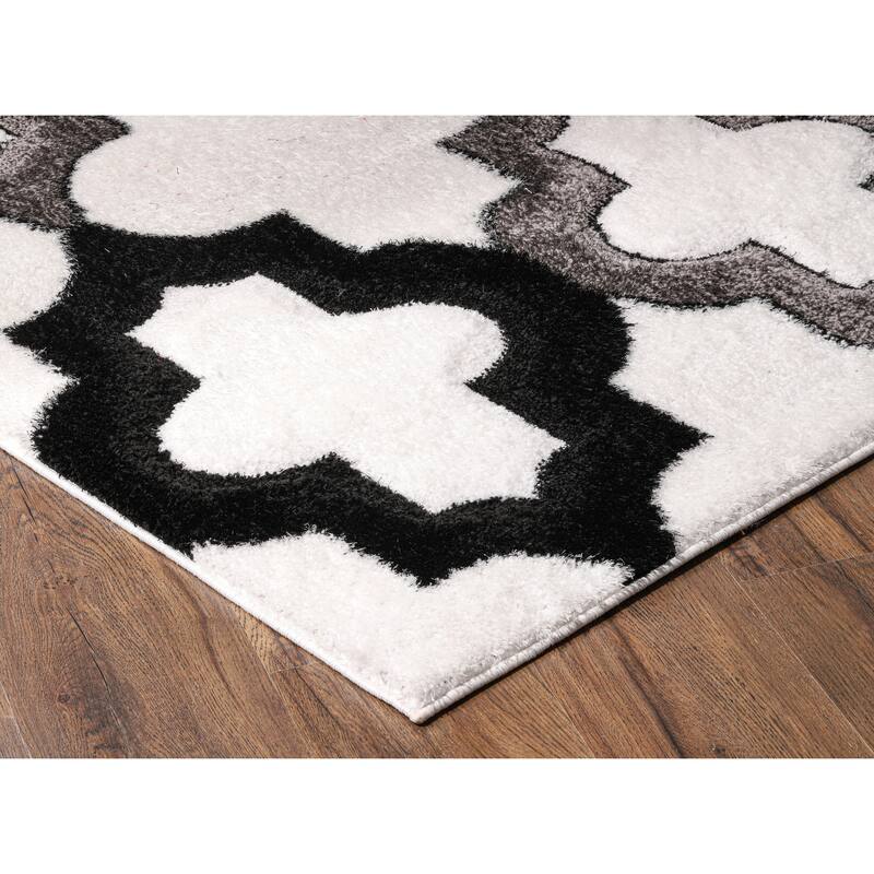 Santorini Collection Geometric Area Rug