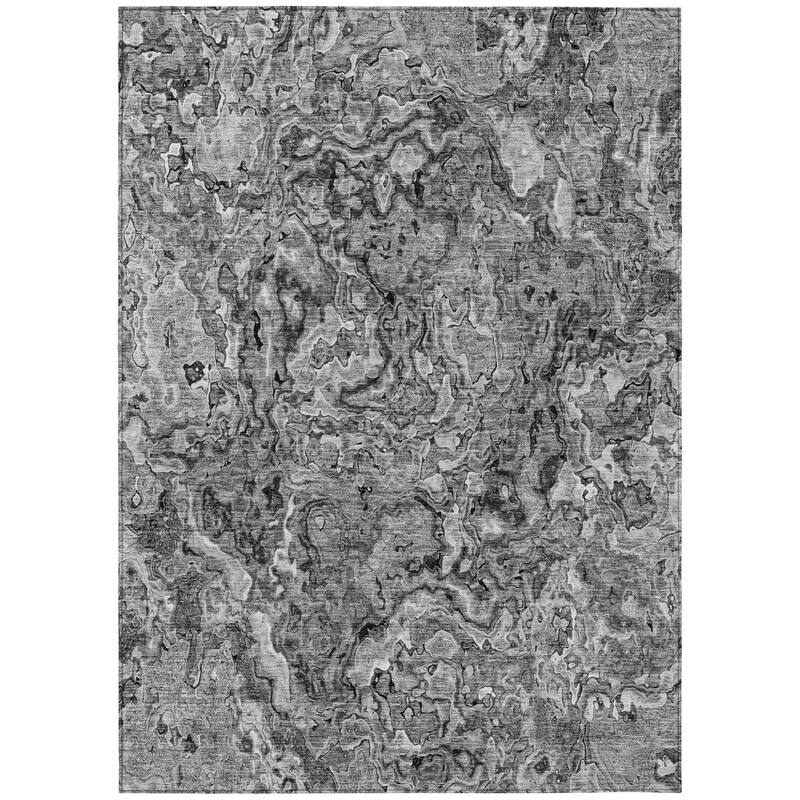 HomeRoots Abstract Transitional Rectangle Outdoor Rug