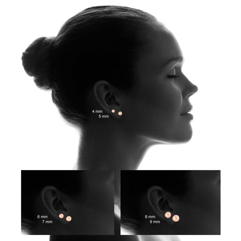 Marquee Jewels 10k Rose Gold 4 mm Ball Stud Earrings