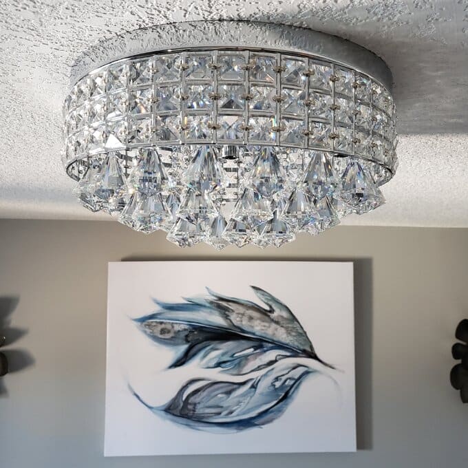 Maxax 4 - Light 15'' Crystal Metal Flush Mount - N/A