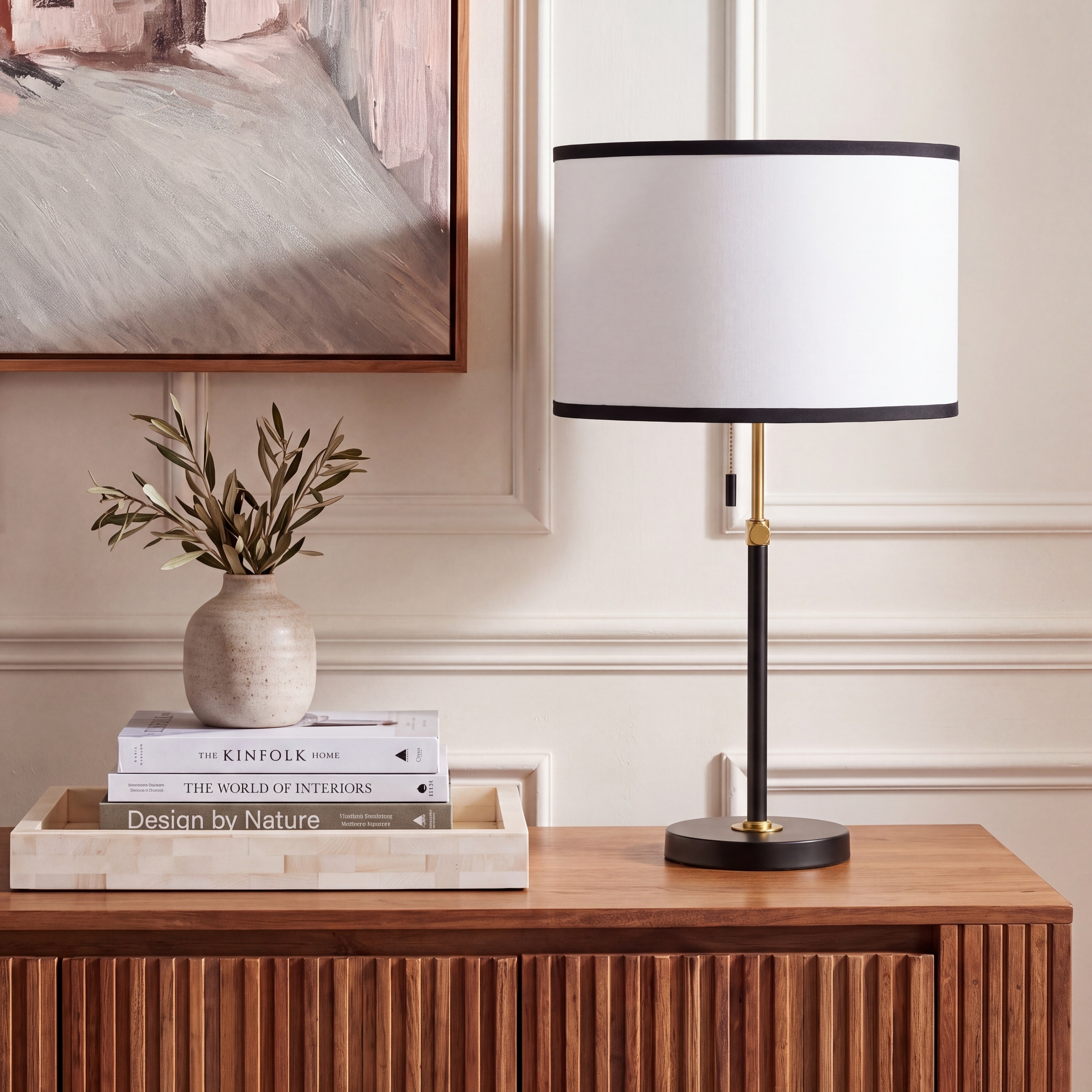 SAFAVIEH Lighting Tegan Glam Metal Table Lamp, 25-Inch, Black - 15"W x 15"D x 25"H