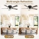 preview thumbnail 9 of 32, Cusp Barn 52/60" Farmhouse 5-Blade Flush Mount Indoor Standard Ceiling Fan with Remote Control and Clear Glass Shade