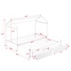 preview thumbnail 19 of 28, 2 Color Twin XL to King Metal House Bed with 2 Drawers