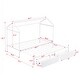 preview thumbnail 11 of 12, Twin XL to King Metal House Platform Bed Frame with Underneath 2 Drawers and House-shaped Frame for Kids, Teens