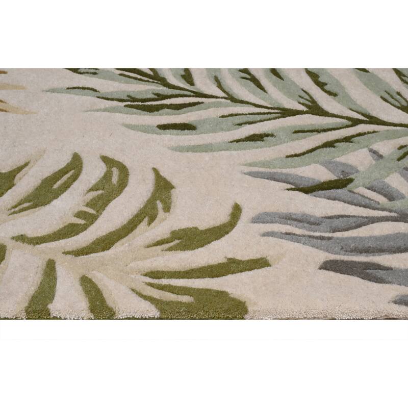 Domani Saunt Hand Tufted Wool Neutral & Tropical Area Rug