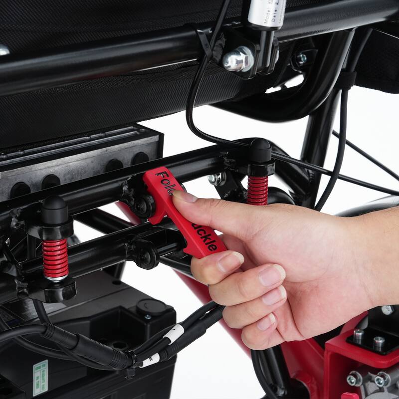 Foldable Electric Wheelchair for Adults, 300W Motor, Lightweight Aluminum Frame, Portable Power Wheelchair