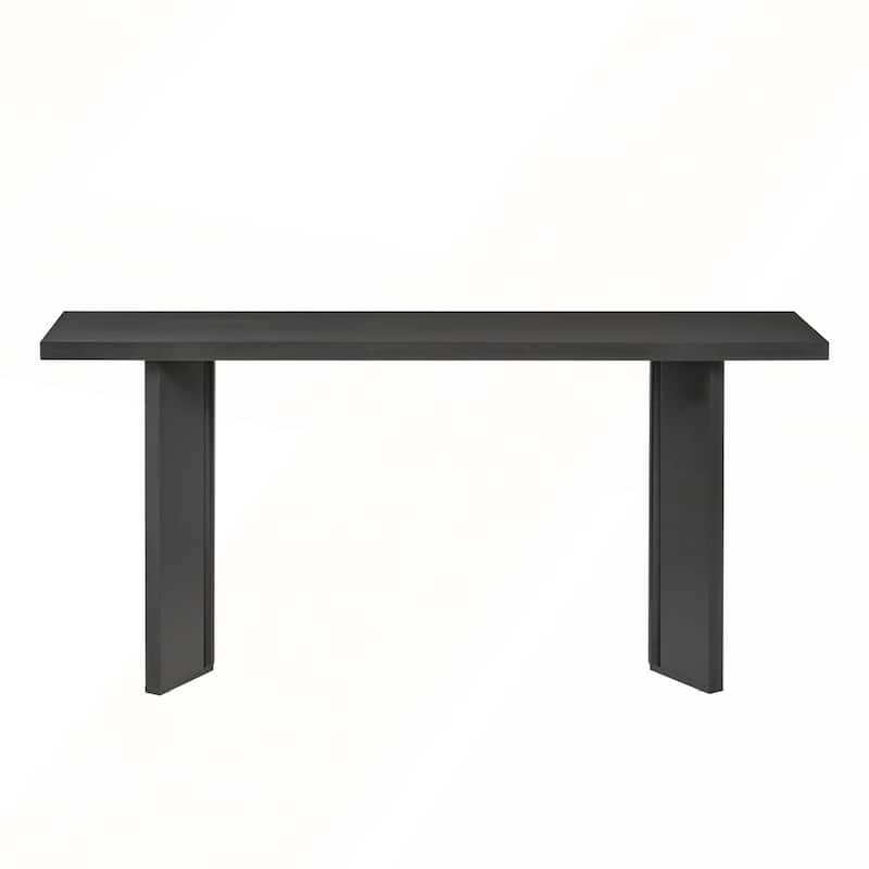 Stylish Console Table with Pine Veneer and Geometric Legs