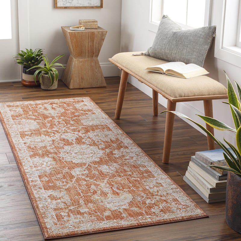 Livabliss Avant Garde Updated Traditional Medallion Area Rug - Burnt Orange - 2' 7" x 7' 3"