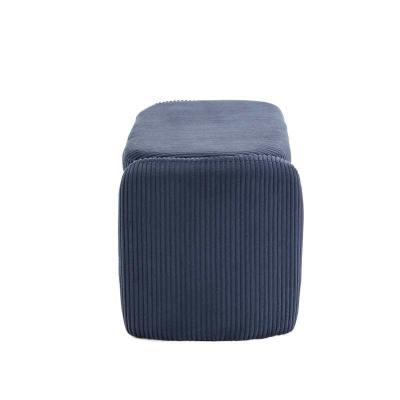 Entryway Upholstered Fabric Storage Ottoman
