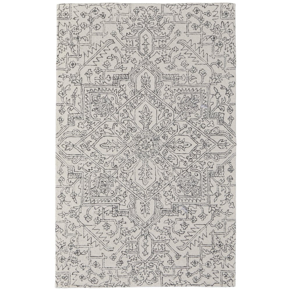 Grand Bazaar Natal Hand Tufted Medallion Transitional Area Rug