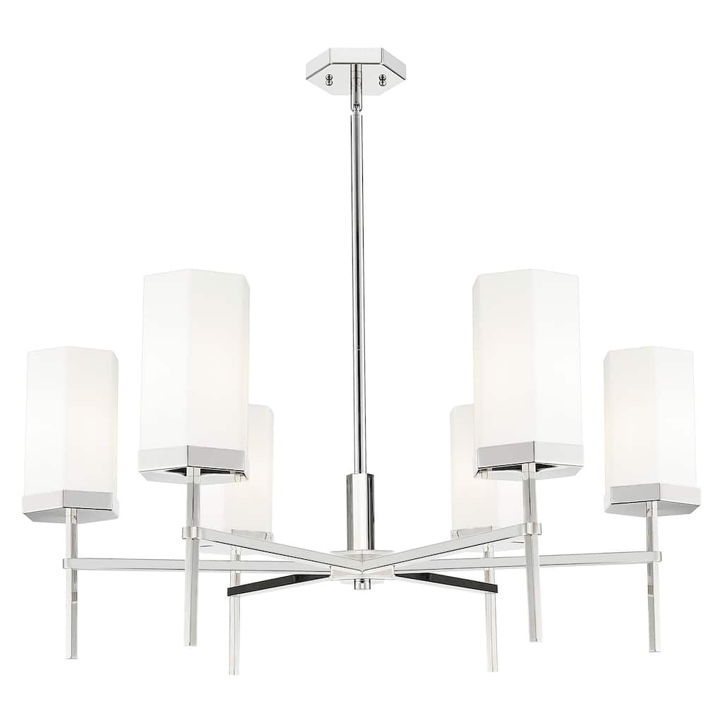 Innovations Lighting 463-6CR-G463-8WH Blakeley 6 Light 32" Wide