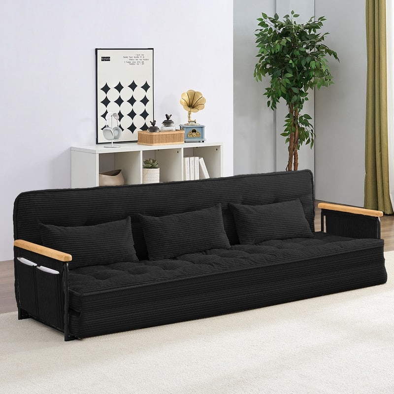 Mixoy Muti-Functional Folding Floor Sofa Bed,3-Seater,2-Seater,1-Seater Lazy Futon Sofa with 6 Position Adjustable Backrest