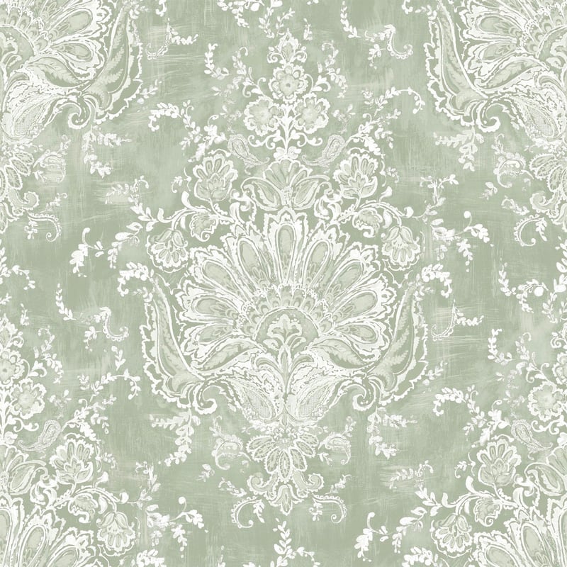 Laura Ashley Maddox Sage Green Wallpaper