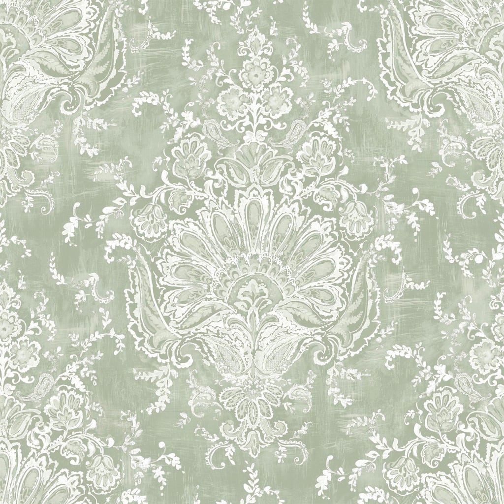 Laura Ashley Maddox Sage Green Wallpaper