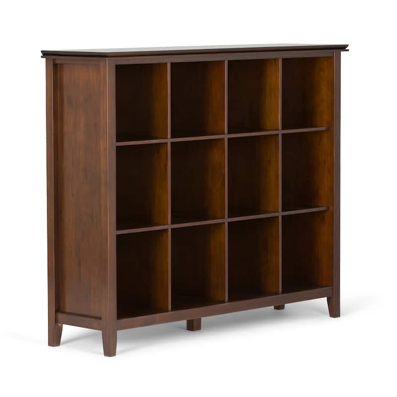 WYNDENHALL Stratford SOLID WOOD 48x57 inch Transitional 12 Cube Storage - 57"w x 15.75"d x 48"h