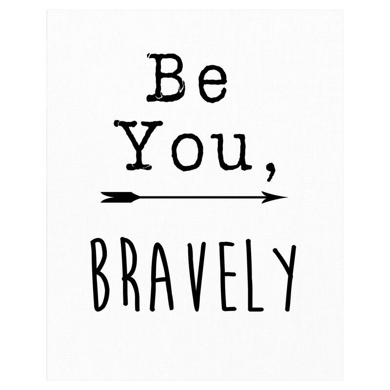 Be You Bravely by Jan Weiss Canvas Art Print
