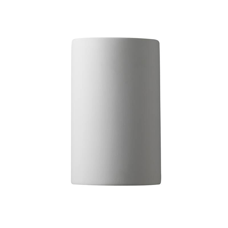 Justice Design Group Ambiance ADA Outdoor Small Ceramic Cylinder Wall Sconce with Open Top & Bottom