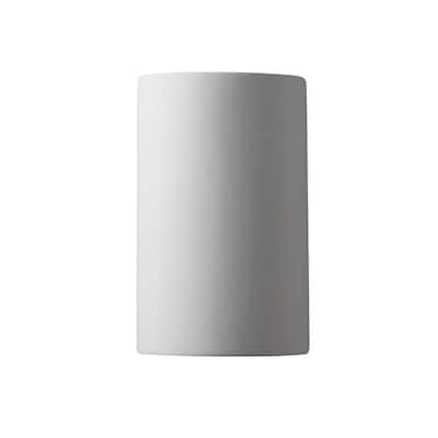 Justice Design Group Ambiance ADA Outdoor Small Ceramic Cylinder Wall Sconce with Open Top & Bottom